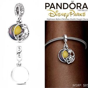 PANDORA Disney Nightmare Before Christmas Double Dangle Charm w/box
